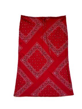 Vintage 90s/2000s Y2K Bandana Print Midi Skirt